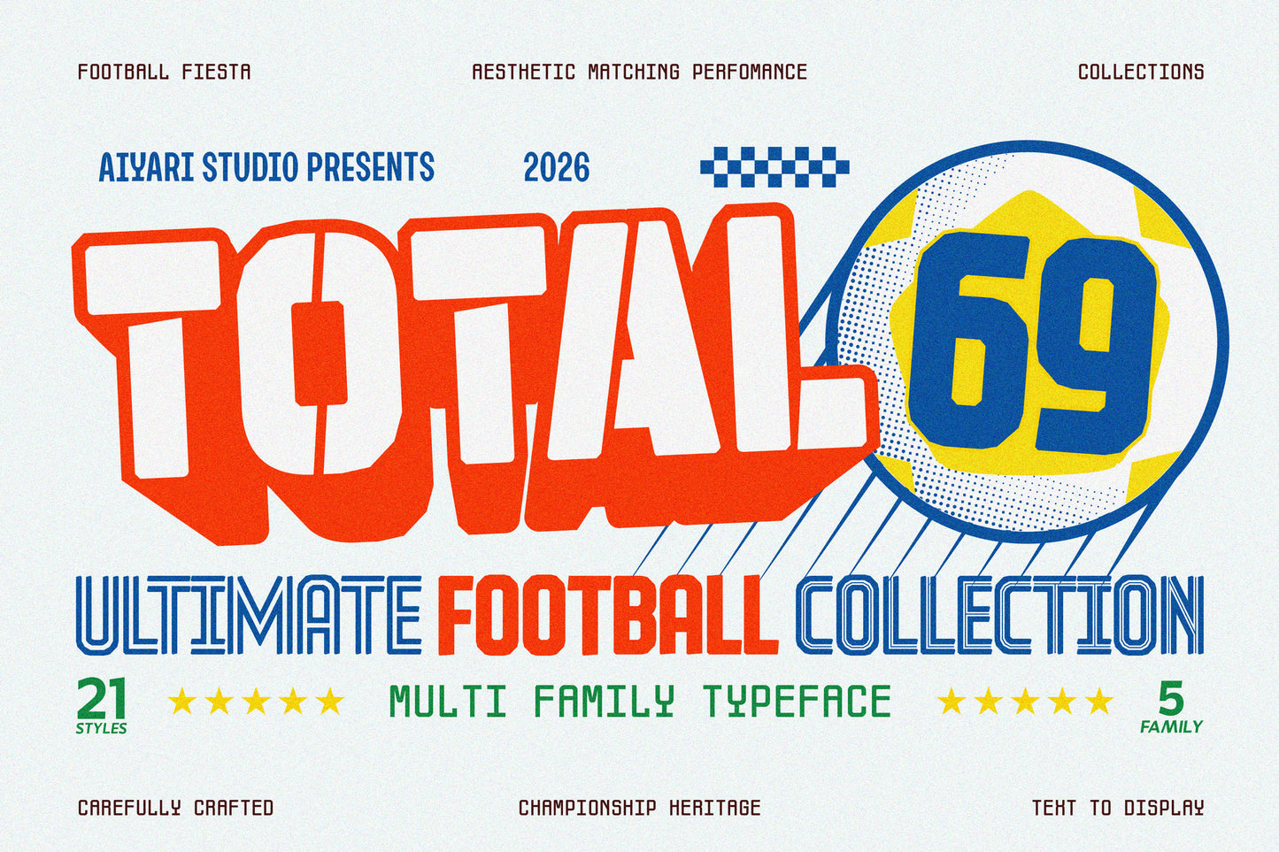Total 69 — Vintage Sports Font Collection
