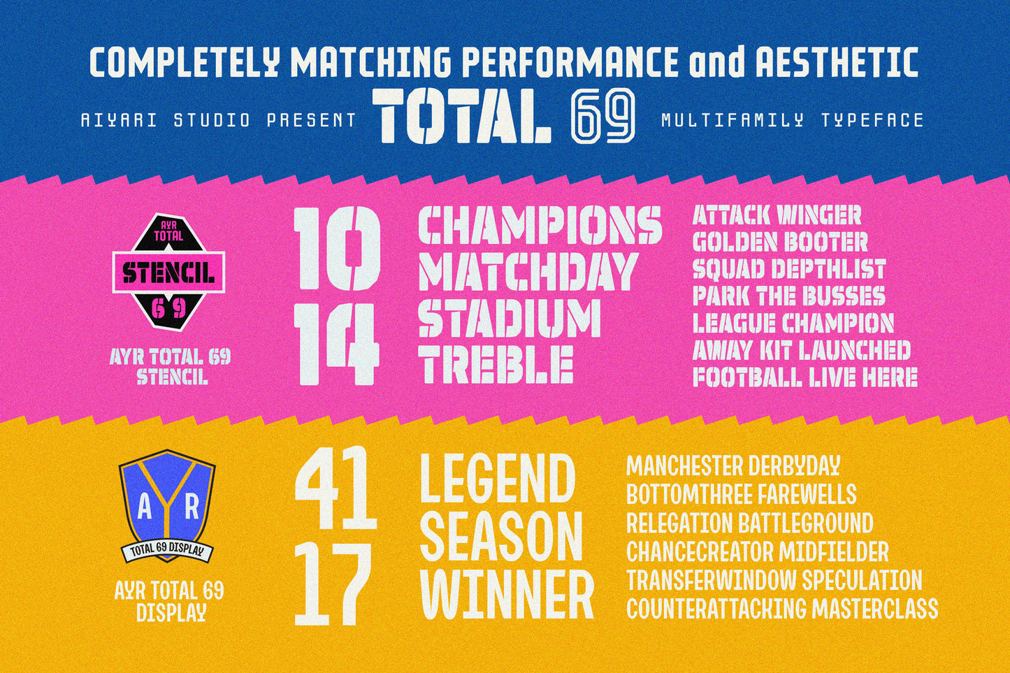 Total 69 — Vintage Sports Font Collection