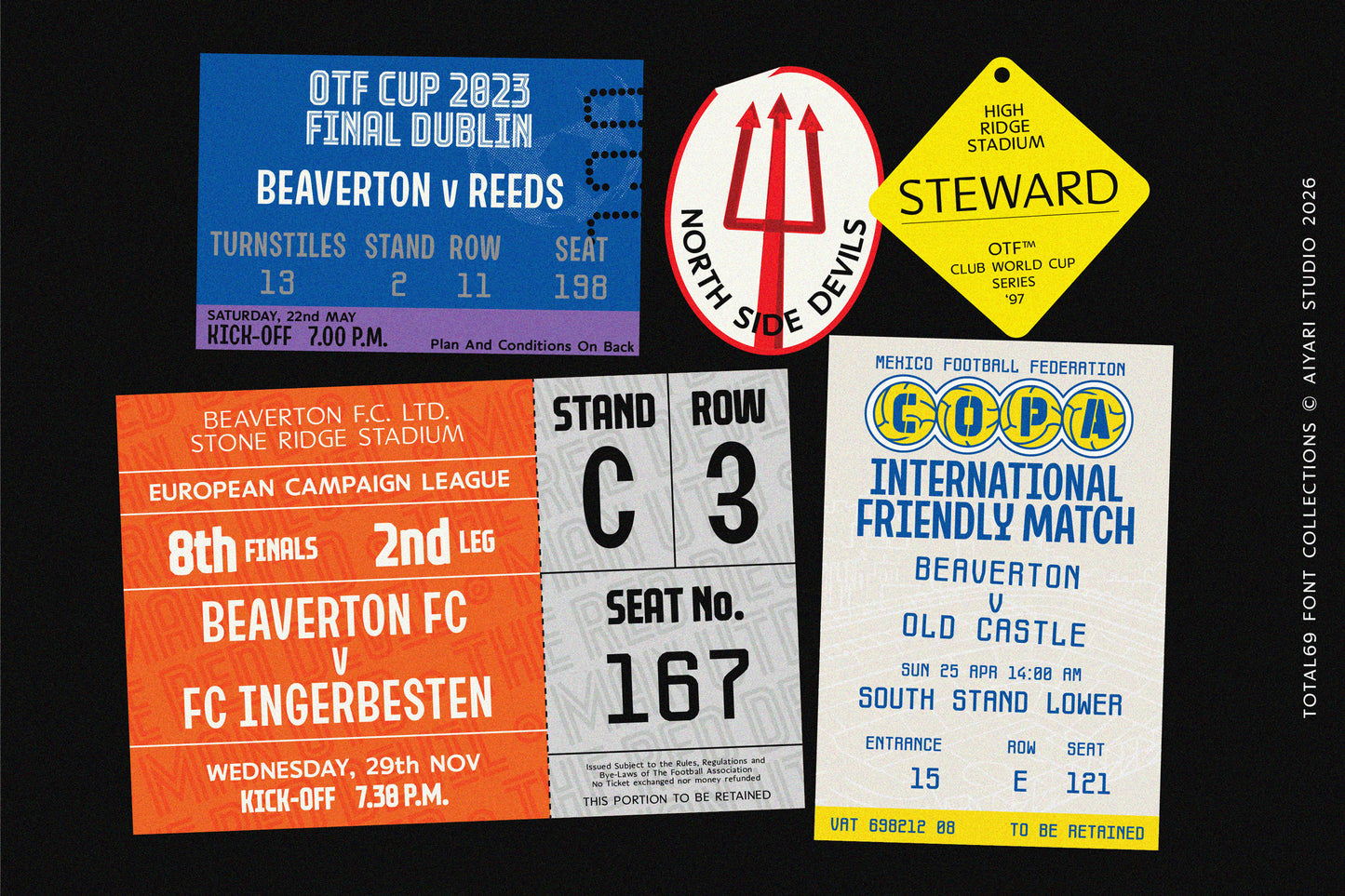 Total 69 — Vintage Sports Font Collection