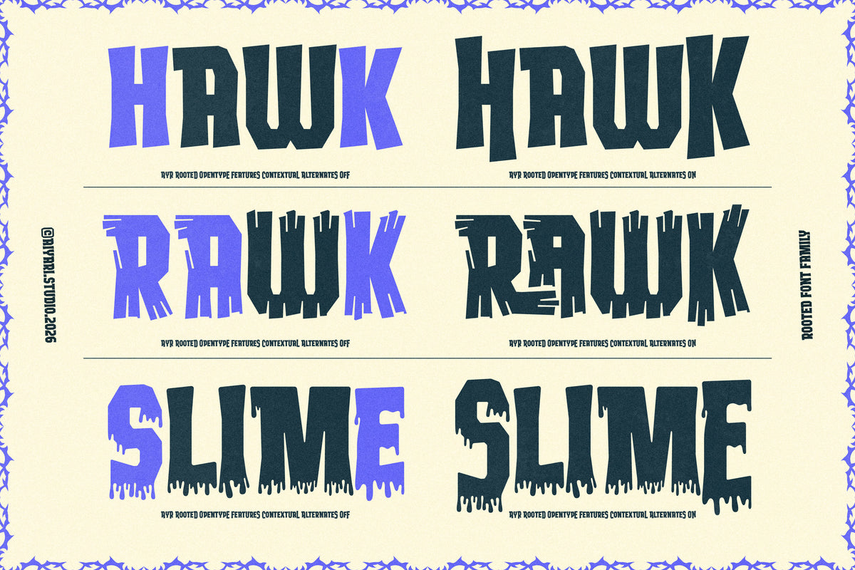 Rooted Font Family