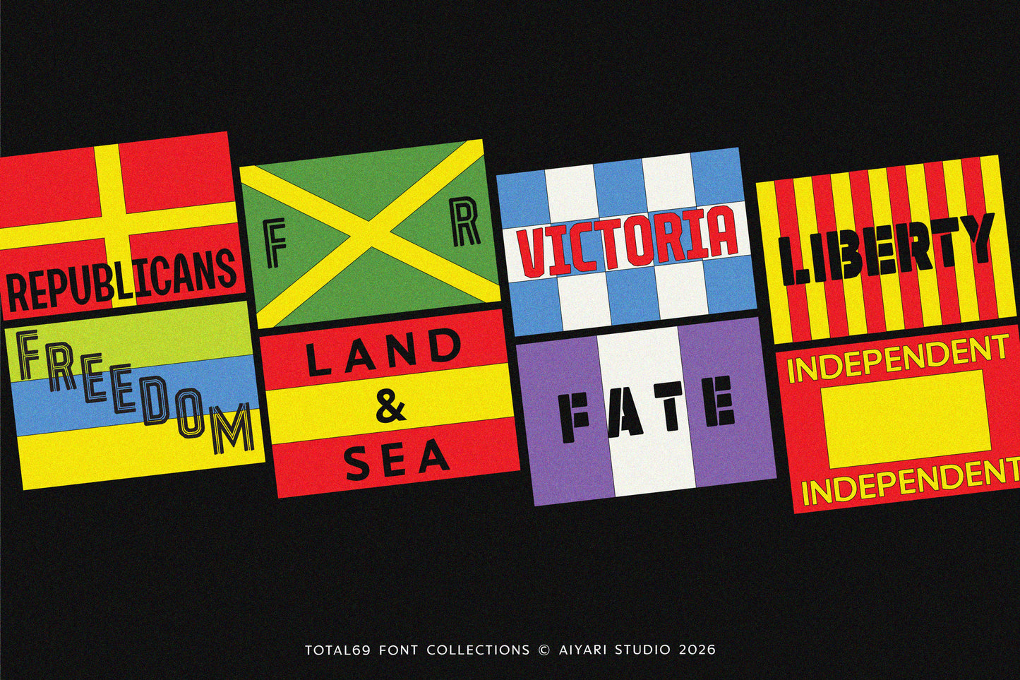 Total 69 — Vintage Sports Font Collection
