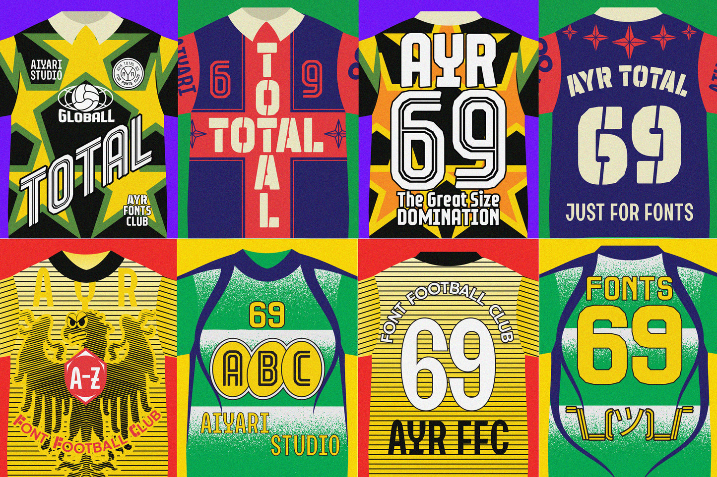Total 69 — Vintage Sports Font Collection