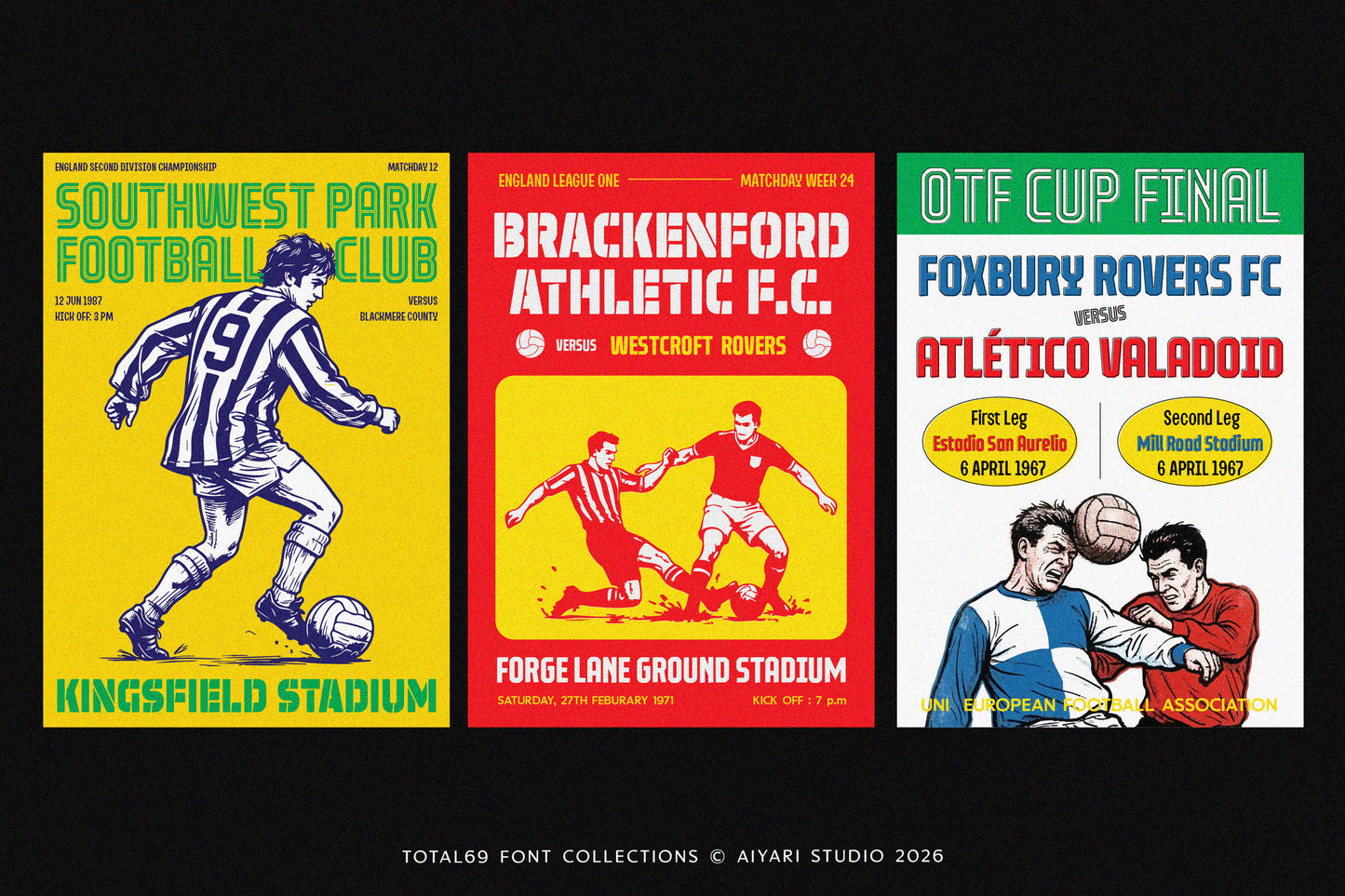 Total 69 — Vintage Sports Font Collection
