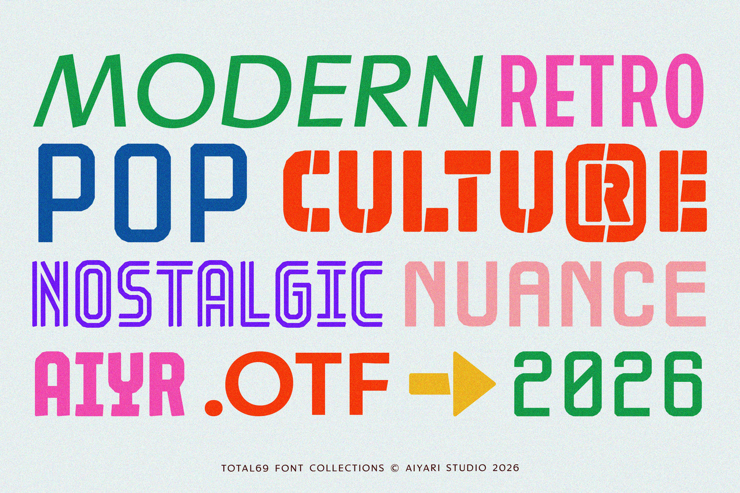 Total 69 — Vintage Sports Font Collection