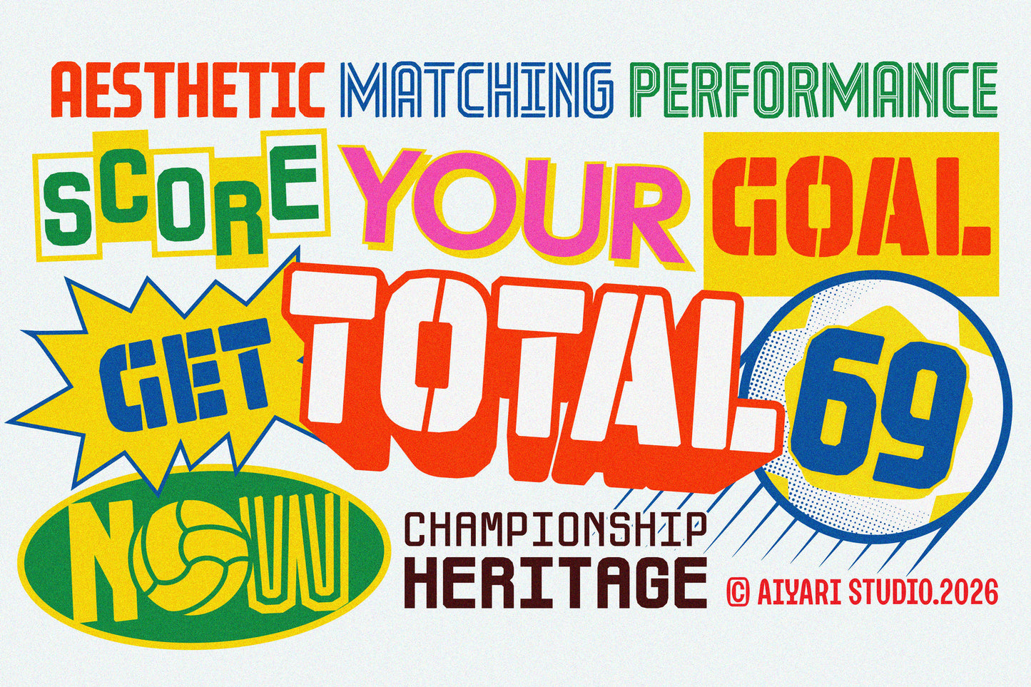 Total 69 — Vintage Sports Font Collection